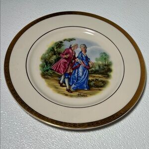 Vintage Viletta Gold Gilt Collectable Plate French Country Decor Gold Trim Rare